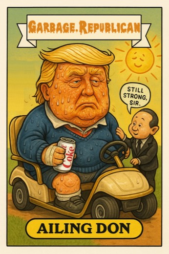 Ailing Don, a Garbage Republican parody card